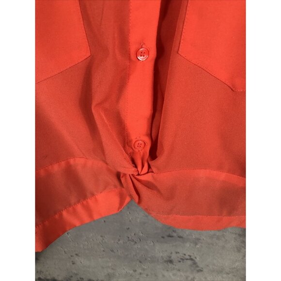 Gabrielle Union New York Company Women’s Shirt Orange Blouse Adult X Large - Picture 7 of 11